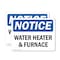 Signmission Water Heater & Furnace, 14 in W x Rectangle, Plastic OS-2PACK-NS-P-1014-L-18972 - alternate 1